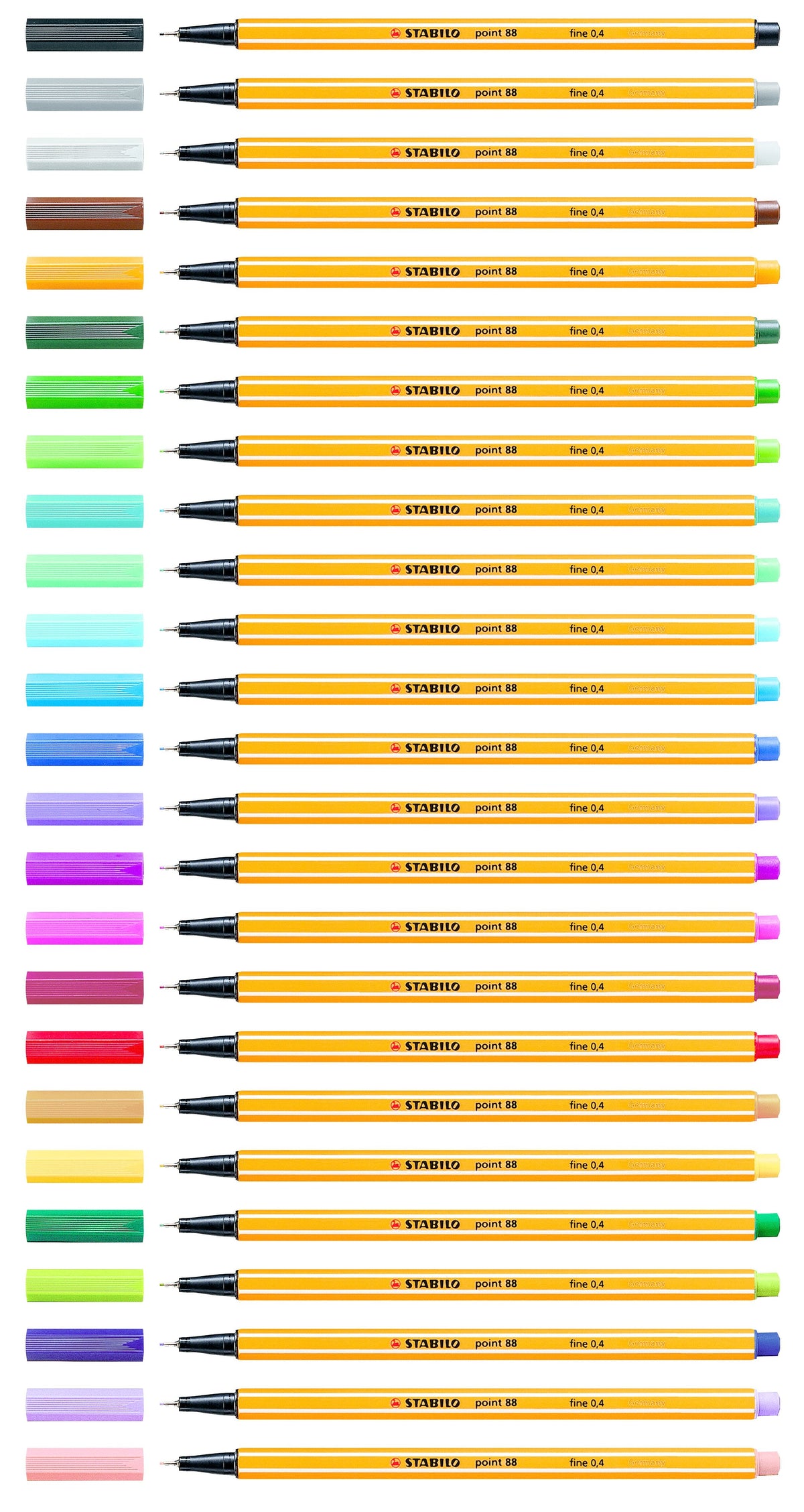 Stabilo Point 88 Mini - Fineliner - Varios Colores - 0.4 Mm - Fein (Paquete De 12)