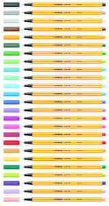 Stabilo Point 88 Mini - Fineliner - Varios Colores - 0.4 Mm - Fein (Paquete De 12)