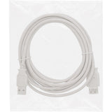 Cable Inline Usb 2.0 Tipo A Macho A Hembra Gris 3m