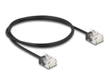 Delock Rj45 Cable De Red Cat.6 Utp Ultra Slim 1 M Negro Con Kurzen Machon