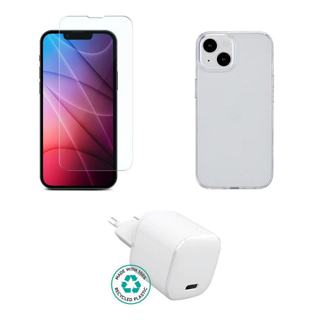 EAN 5715063212028 - eSTUFF ES-KIT-IPH15 cargador de dispositivo móvil Teléfono móvil Transparente, Blanco Corriente alterna I imagen 1