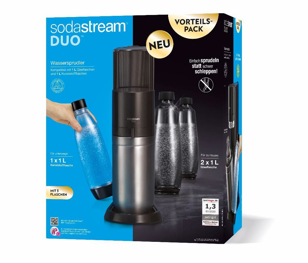Dispensador De Agua Sodastream Duo Advantage Pack Titanio, Fabricante De Agua Con Gas 1016813490
