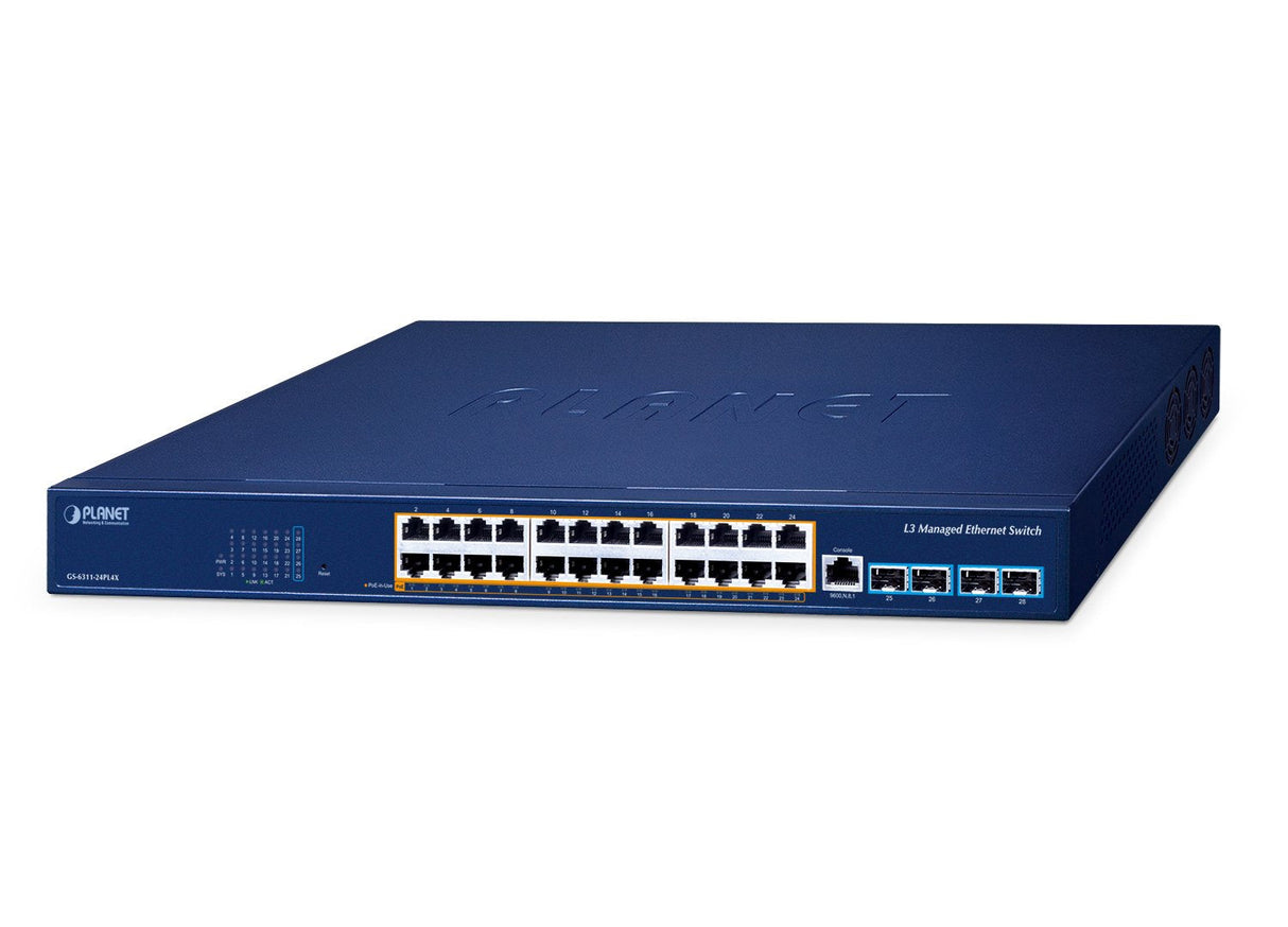 Layer 3 24-Port 10/100/1000t  802.3at Poe + 4-Port 10g Sfp+