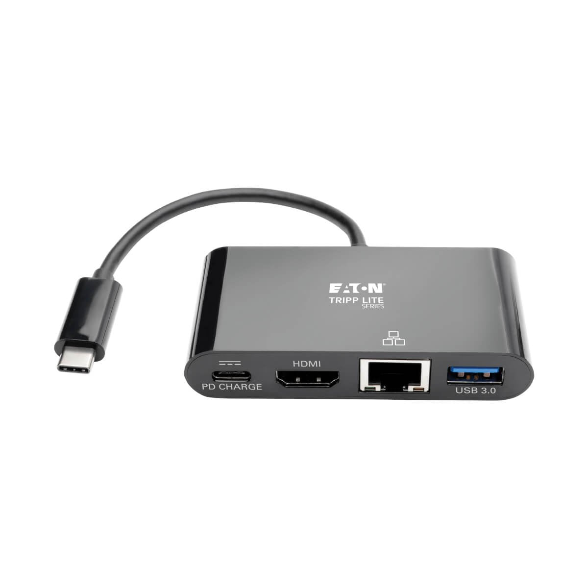Eaton Tripp Lite   Usb-C Multiport Adapter Hdmi Usb 3.0 Port Gbe 60w Pd Charging Hdcp Black