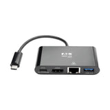 Eaton Tripp Lite   Usb-C Multiport Adapter Hdmi Usb 3.0 Port Gbe 60w Pd Charging Hdcp Black