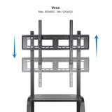Tooq Soporte Suelo Ruedas "Coloso" 37-100" - Negro