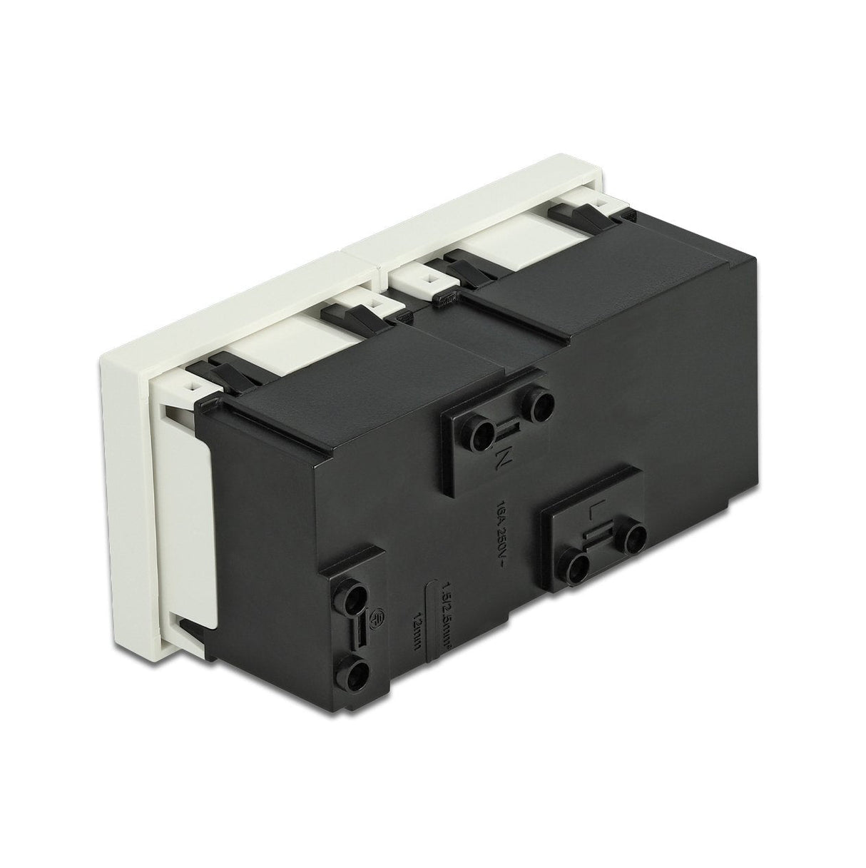 Easy 45 Schutzkontakt-Steckdose 2-Fach 45°-Anordnung 45 X 45 Mm