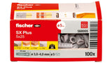 Fischer 568005 Tornillo De Anclaje Y Taco 100 Pieza(S) Anclaje De Expansión 25 Mm