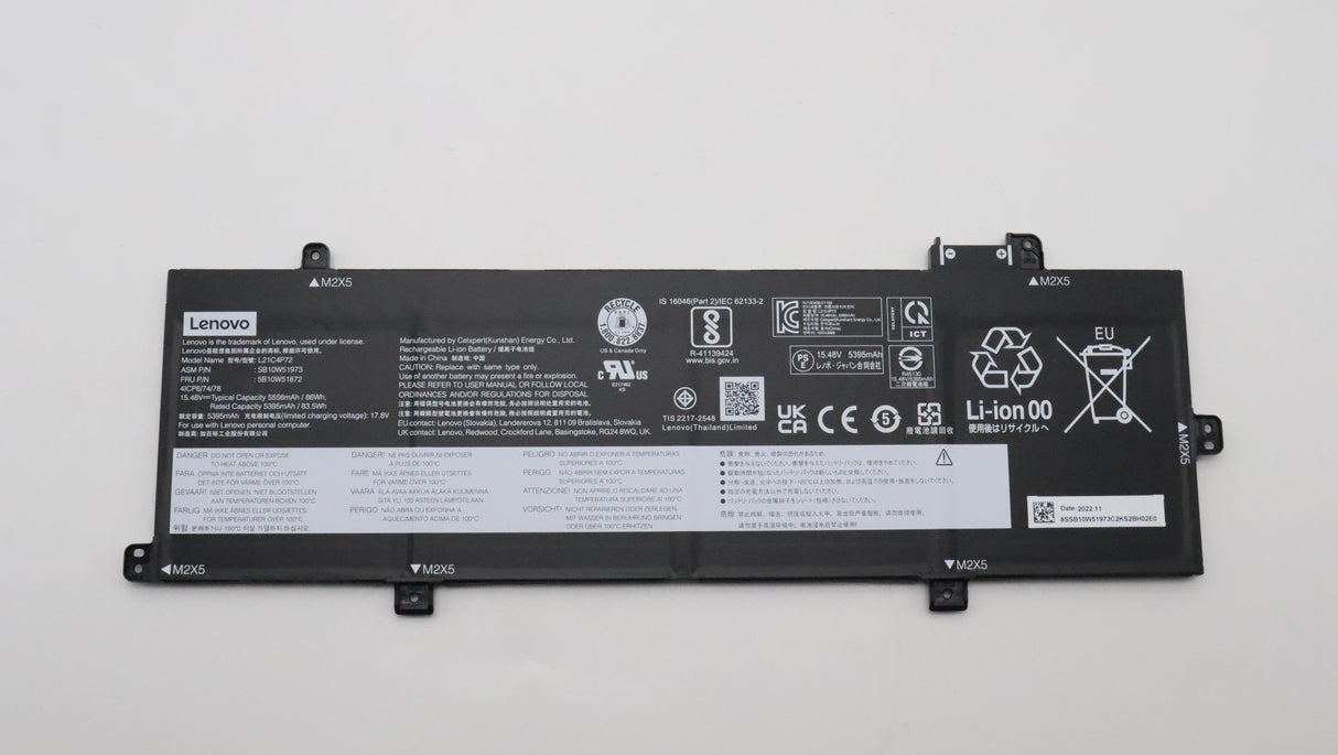 Battery Internal, 4c, 86wh,  Liion, Cp/A