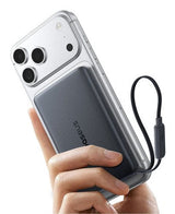 Picogo Am52 Qi2.2 Slim Magnetic Power Bank With Built-In Cable        10000mah 45w Cosmic Black