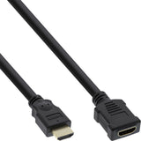Cable Inline Hdmi Cable De Macho A Hembra Negro 3m