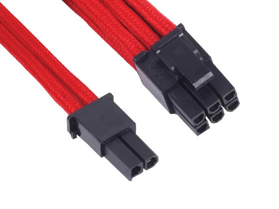 Silverstone Sst-Pp07-Pcir 0.25m, 8p/Pci-E 8pin(6+2) 0,25 M Rojo