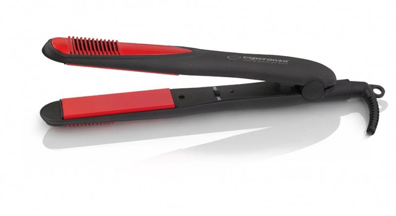 Plancha De Pelo Esperanza Ebp004  Negro, Rojo 35 W