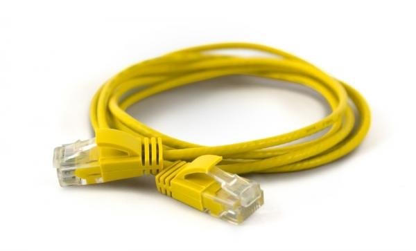 Wantecwire Utp, Cable Extra Fino Cat6a, D = 2,8 Mm, Amarillo, Longitud 0,20 M