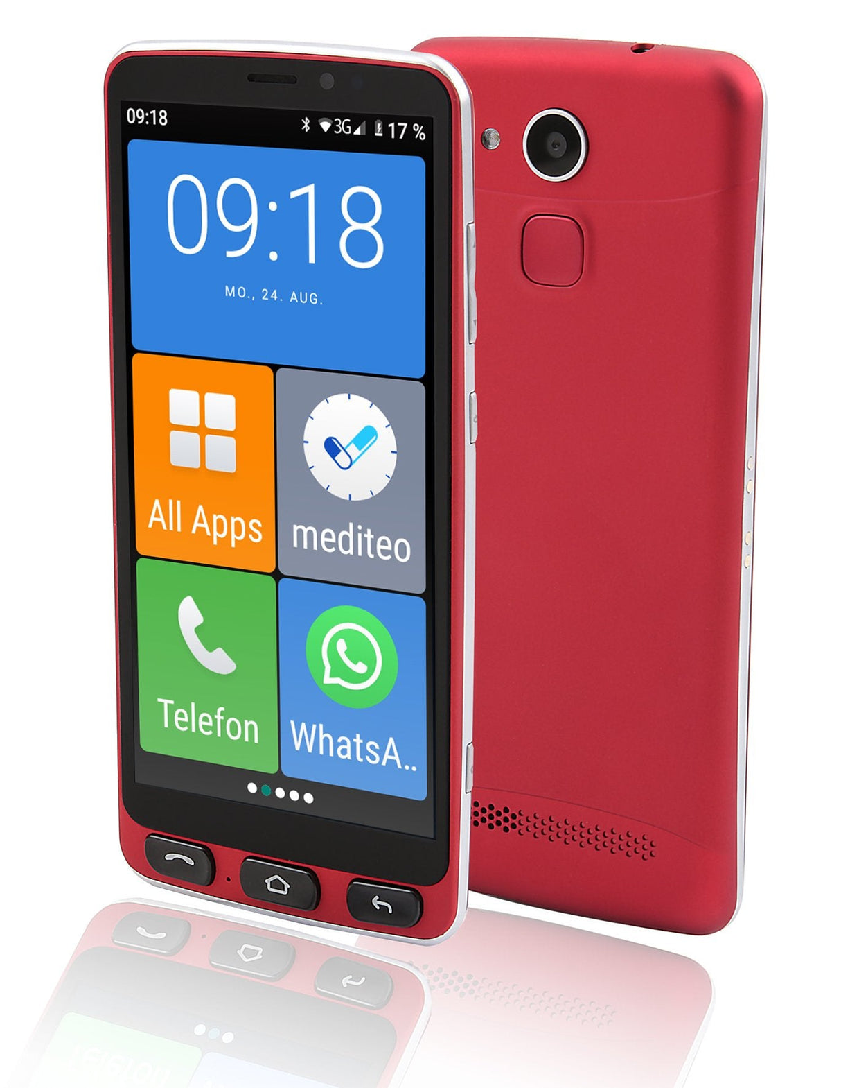Smartphone Olympia Neo, 14 Cm (5.5"), 2 Gb, 16 Gb, 8 Mp, Android 10.0, Negro, Rojo