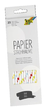 Folia Strohhalme Bold Dots Farbsortiert Gepunktet