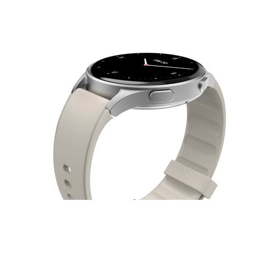Smartwatch Hama 8900, Gps, Amoled 1.3, Srebrna Koperta, Bezowy Pasek Silikonowy