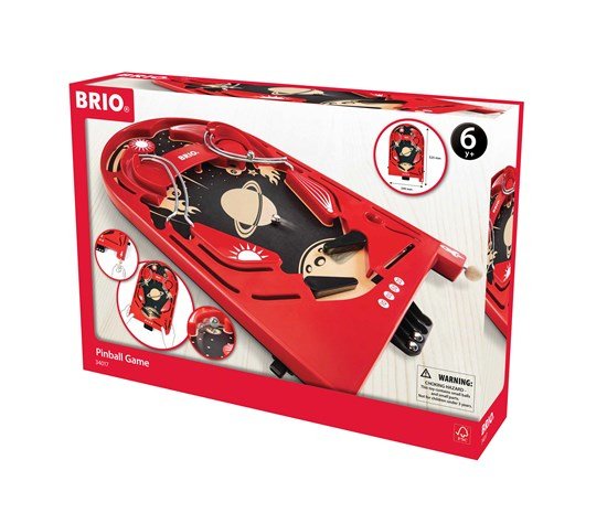 Brio Pinball De Madera Space Safari, Juego De Habilidad 34017