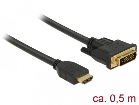 EAN 4043619856510 - DeLOCK 85651 adaptador de cable de vídeo 0,5 m HDMI tipo A (Estándar) DVI Negro imagen 1