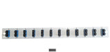 Efb Bestckte Frontblende Mit 12 X Sc Duplex Kupplung Om3 Vertikal, Grau