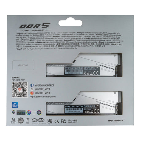 EAN 4711378428261 - Patriot Memory Viper Xtreme 5 RGB módulo de memoria 48 GB 2 x 24 GB DDR5 6000 MT/s ECC imagen 12