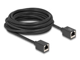 Delock Netzwerk Verlängerungscable Kupplung Rj45 Buchse Zu Rj45 Buchse Cat.6a S Ftp 7,5 M Schwarz