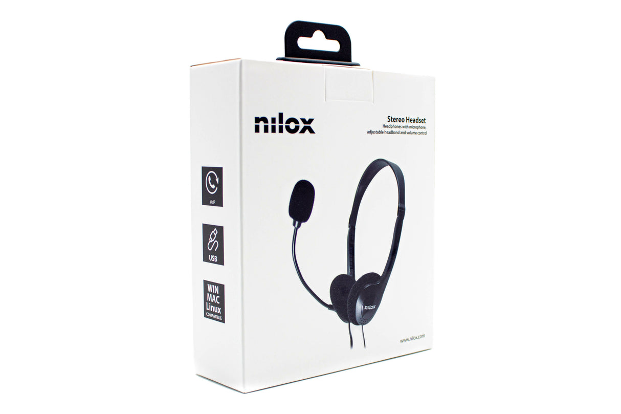 EAN 8436556143830 - Nilox NXAU0000002 auricular y casco Auriculares Alámbrico Diadema Oficina/Centro de llamadas USB tipo A N imagen 14