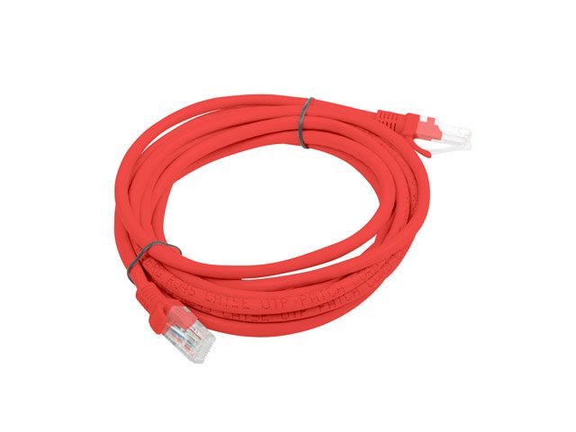 Lanberg Cable De Red Pcu6-10cc-0300-R,Rj45,Utp,Cat 6,3m,Rojo