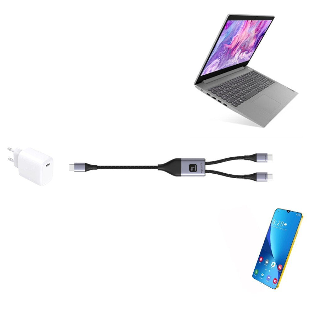 Techly Icoc Mu2c-2c100w Cable De Carga Usb-C A 2x Usb-C 100w 1,5m Pd Qc Pps