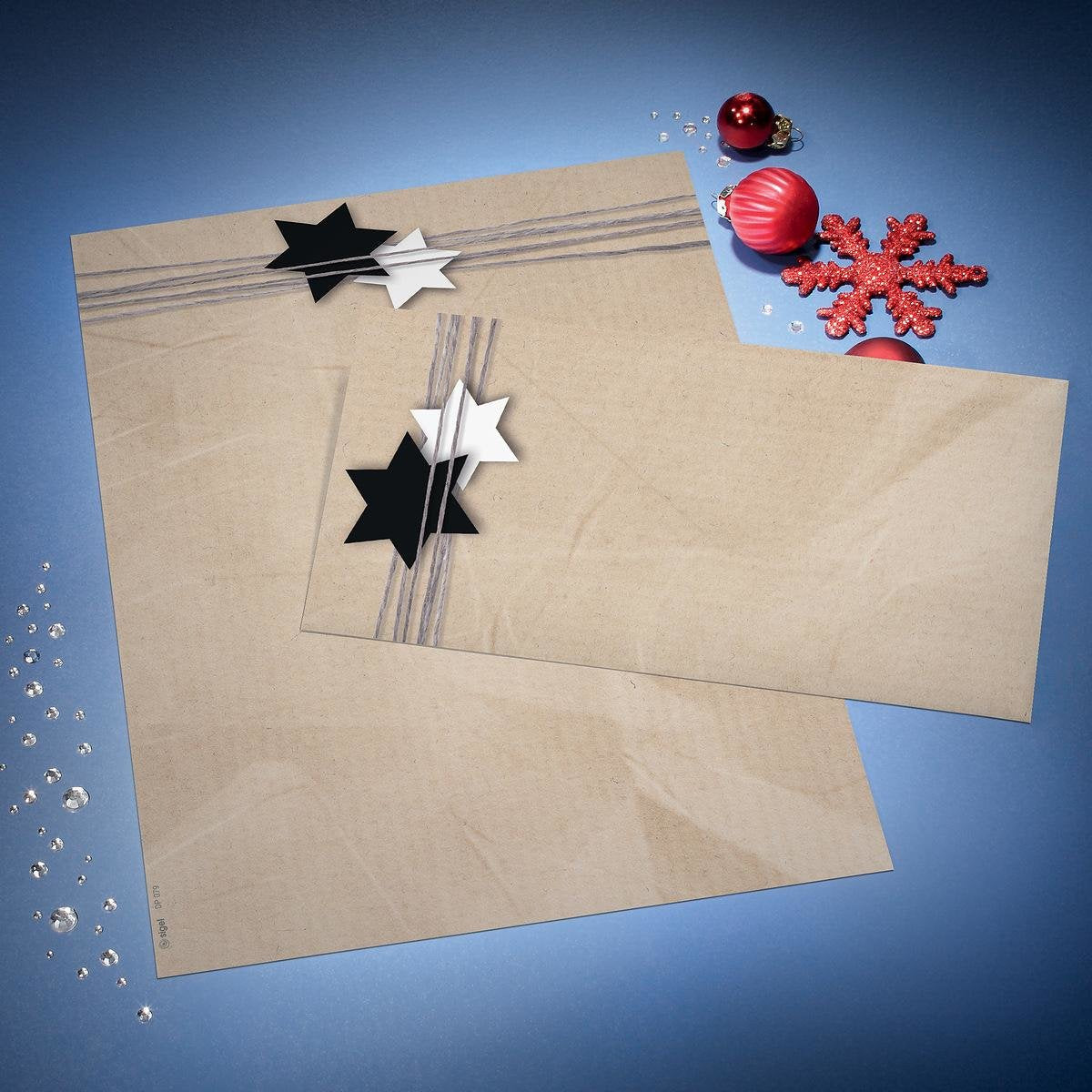 Sigel Weihnachtsbriefumschläge Christmas Wrapping Din Largo Sin Fenster, 50 Unidades