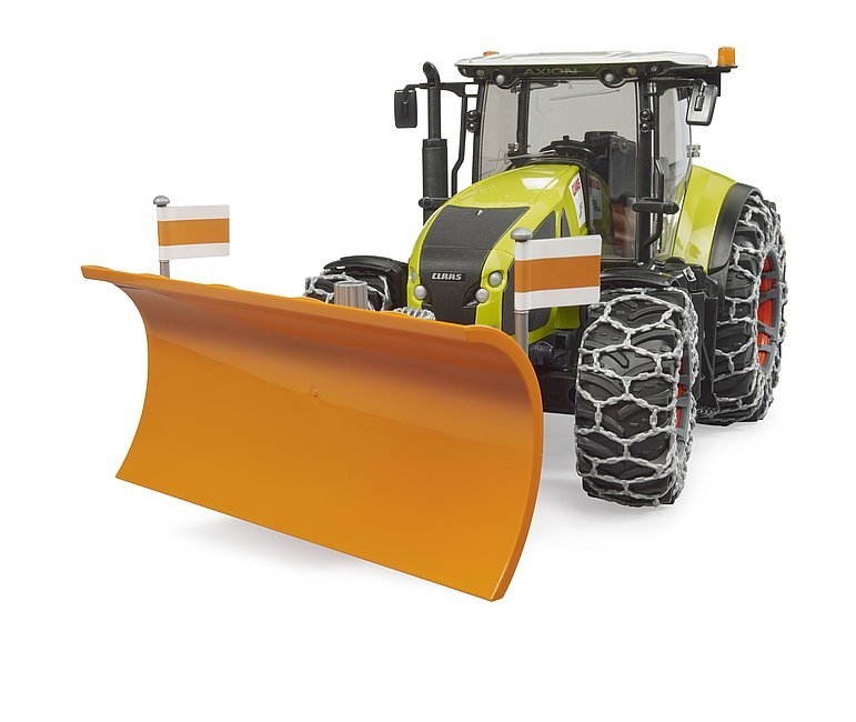 Hermano Claas Axion 950 Con Cadenas De Nieve Y Letrero De Limpieza, Vehículo Modelo 03018