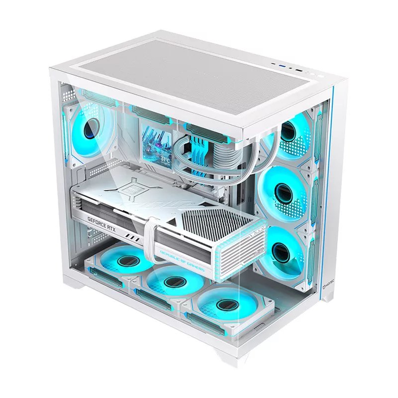 Caja Gaming Semitorre Hiditec H3 Pro Blanca