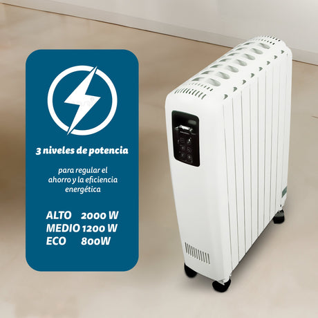 EAN 8426156015927 - Grunkel RAC-8PIROSDIGITAL calefactor eléctrico Interior Blanco 2000 W Radiador de aceite eléctrico imagen 4