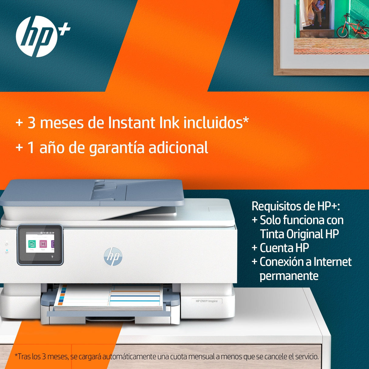 Hp Envy Inspire 7921e All-In-One Color Inkjet 15/10ppm Print Scan Copy Printer