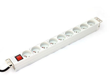 EAN 5907772590485 - Digitus A-19-STRIP-4-IMP unidad de distribución de energía (PDU) 9 salidas AC 1U Blanco imagen 1