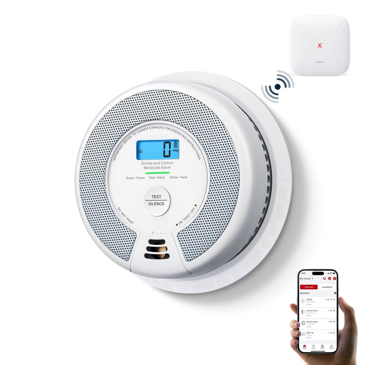 X-Sense Rauchmelder Sc07-W Rf-Vernetzt Co-Melder