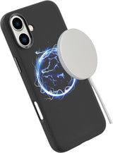 Infinite Venice Iphone 16  Black Leather Magnetic Cover.