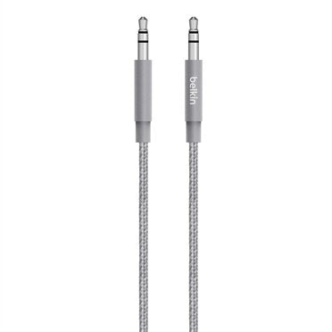 Belkin Cable De Audio Trenzado Jack-Jack Gris