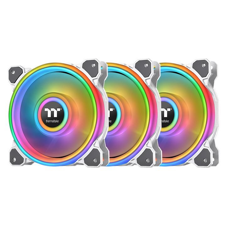 Thermaltake Riing Quad 14 Rgb Radiator Pack 3 Ventiladores Edición Premium Blanco
