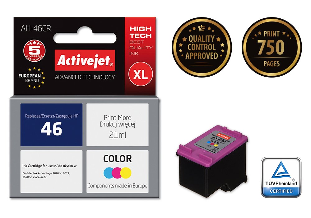 EAN 5901443105893 - Activejet AH-46CR cartucho de tinta 1 pieza(s) Compatible Alto rendimiento (XL) Cian, Magenta, Amarillo imagen 1