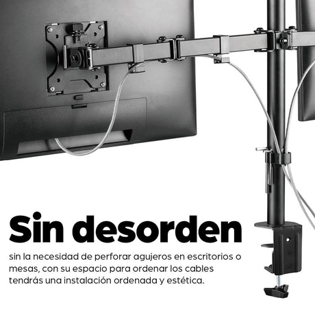 EAN 0766623461528 - Manhattan 461528 soporte para monitor 81,3 cm (32") Escritorio Negro imagen 7