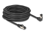 Delock Rj45 Netzwerkcable Cat.8.1 S Ftp 90° Unten Gewinkelt   Gerade 10 M Schwarz