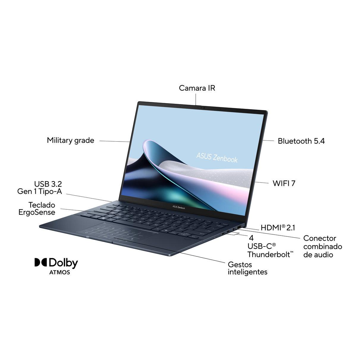 Portátil Asus Zenbook Ux3405ca-Pz284w U7-255h/16gb/1tb Ssd/14" Oled/W11h