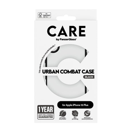 EAN 5715685004292 - PanzerGlass CARE™ by ® Urban Combat Case Transparent w. Black Frame iPhone 16 Plus funda para teléfono mó imagen 3