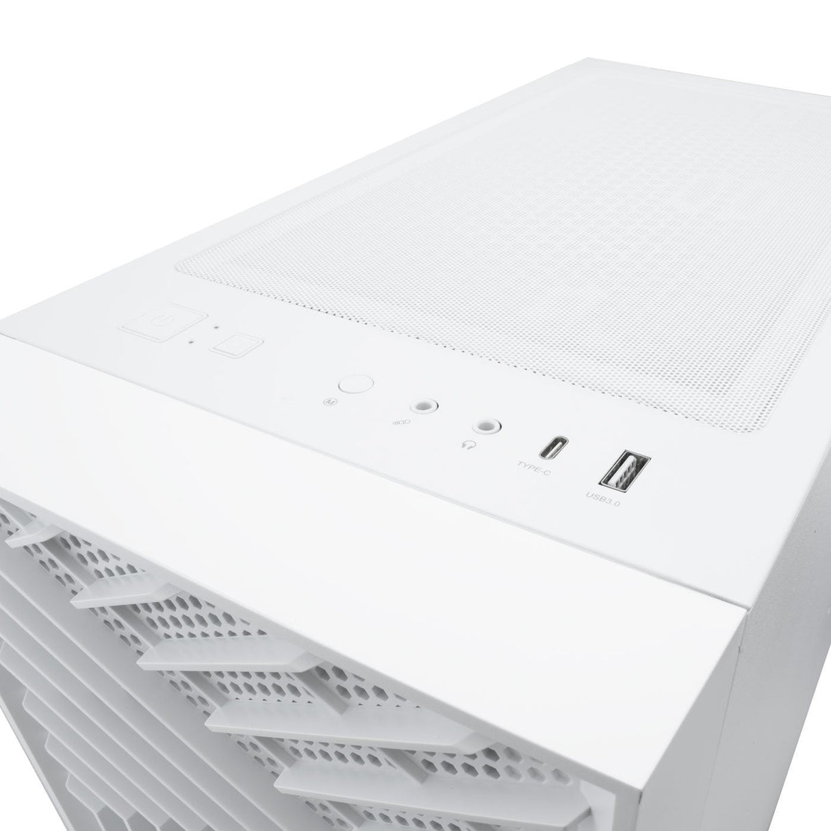 Coolbox Caja Atx Gaming Ga300 Grid Line Blanca