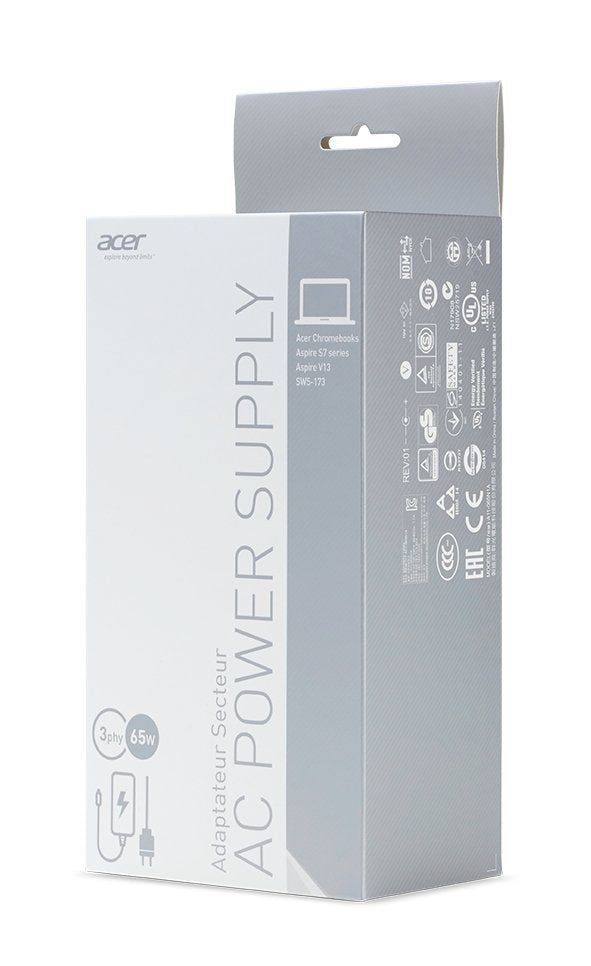 Acer Ac Adapter 65w Cargador Negro