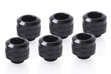 Alphacool Eiszapfen Pro 13mm Hardtube Racor G1/4 - Deep Black Sixpack