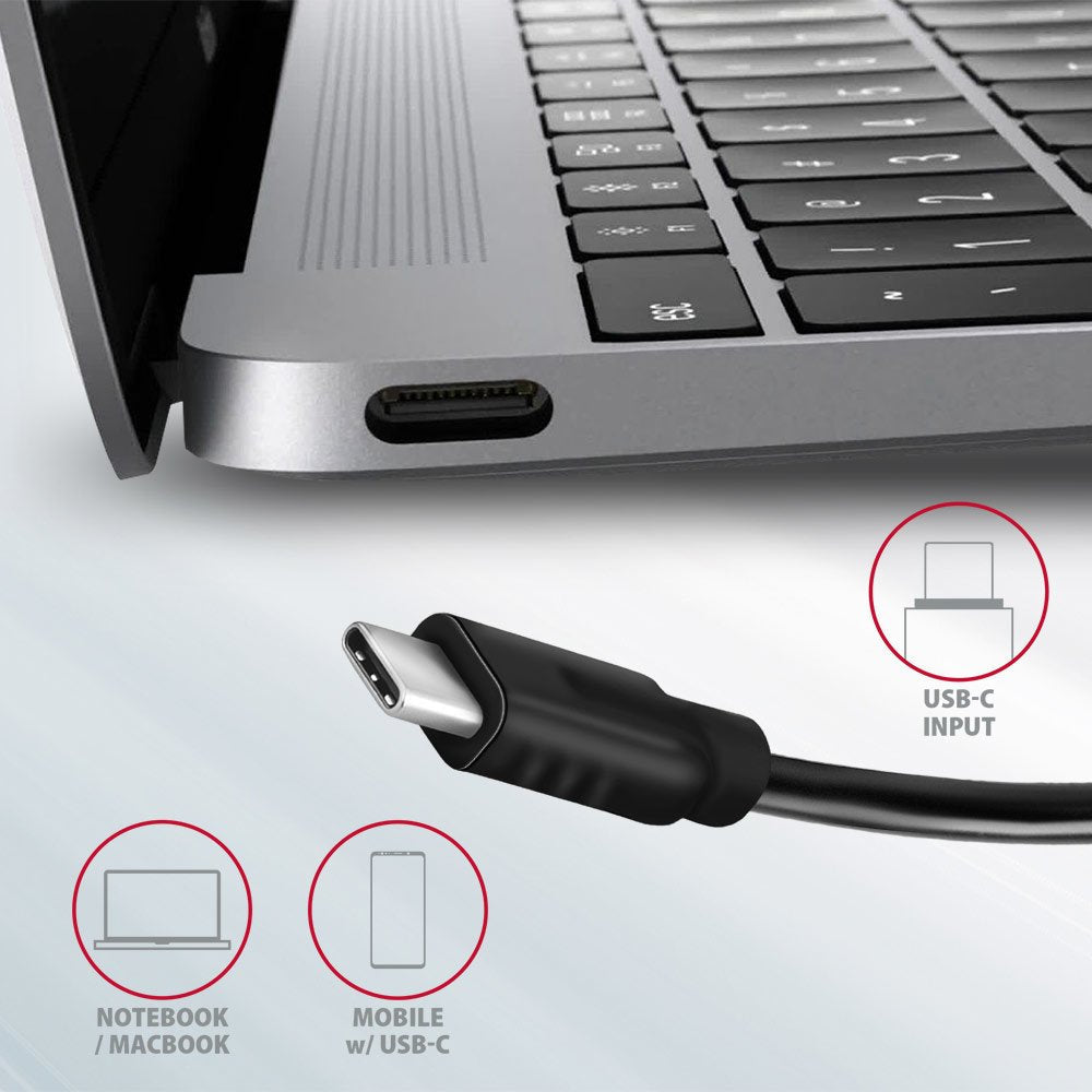 EAN 8595247905437 - Axagon HMC-4G2 hub de interfaz USB 3.2 Gen 2 (3.1 Gen 2) Type-C 10000 Mbit/s Gris imagen 5