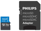 Philips Microsdxc 64gb Class 10 Uhs-I U3 Incl. Adapter