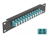 Delock 66768 Panel De Conexión De Fibra Óptica De 10" De 12 Puertos Lc Duplex Aguamarina 1u Negro